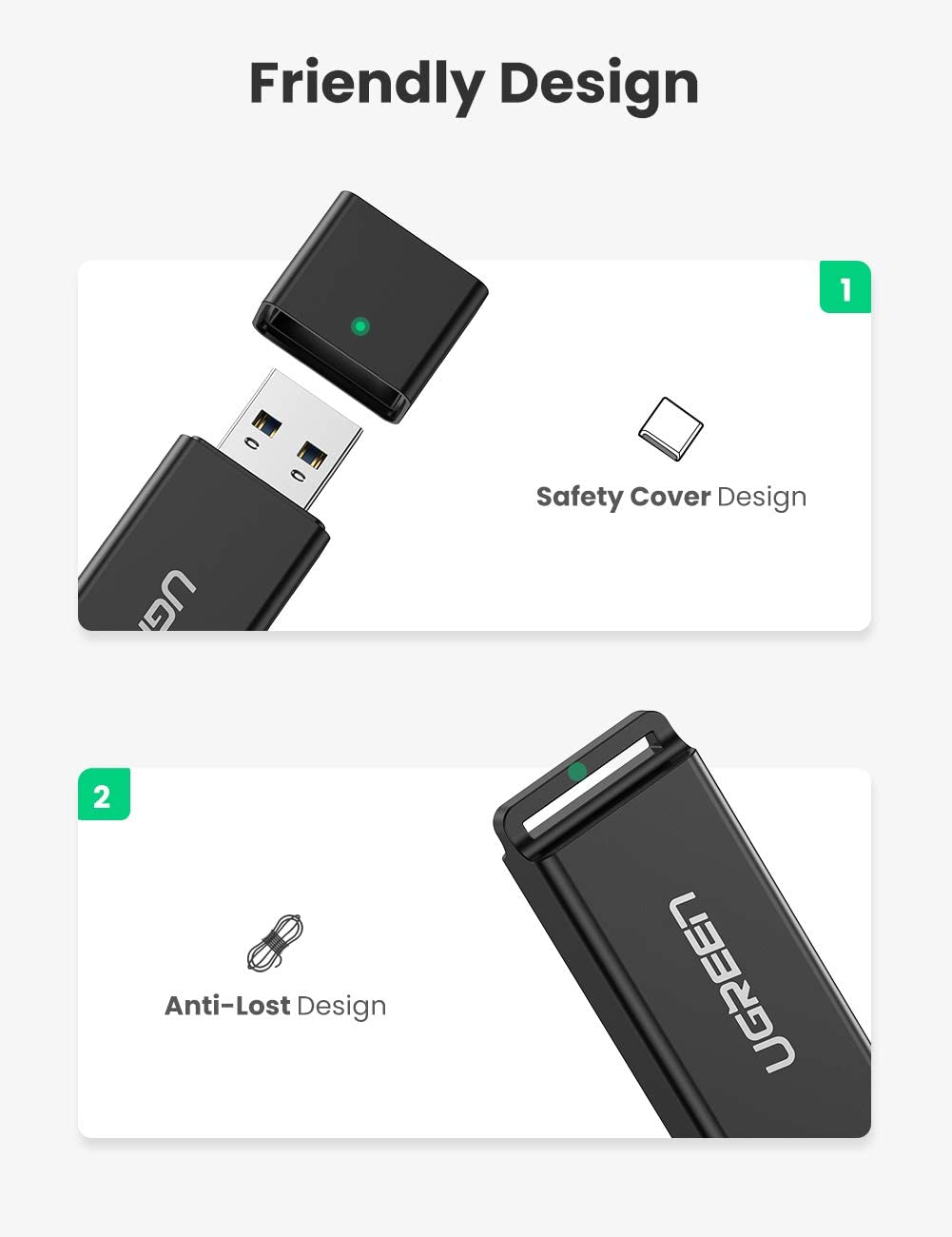 UGREEN USB 3.0 Card Reader with SD/TF