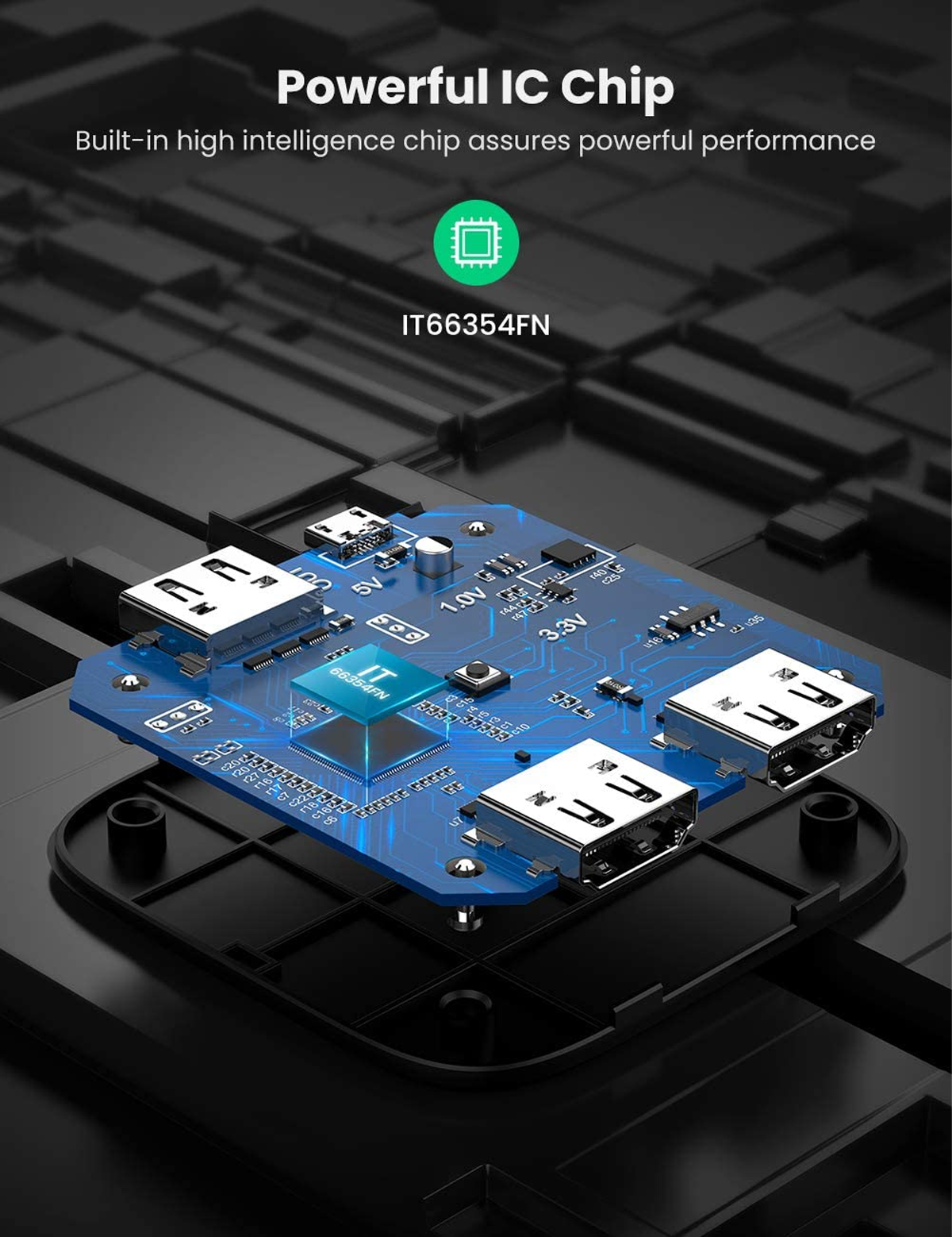 UGREEN HDMI Switcher 2 In 1 Out 4Kx2K@60HZ