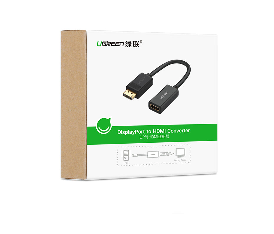UGREEN 4K 1080P DisplayPort Male to HDMI Female Converter for Laptop Projector PC