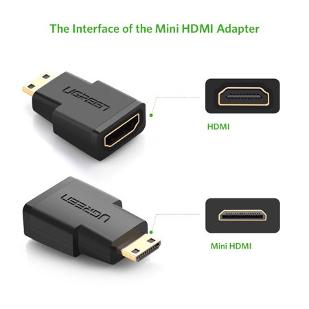 UGREEN Mini HDMI Male to HDMI Female Adapter Connector for Camcorder Tablets Camera