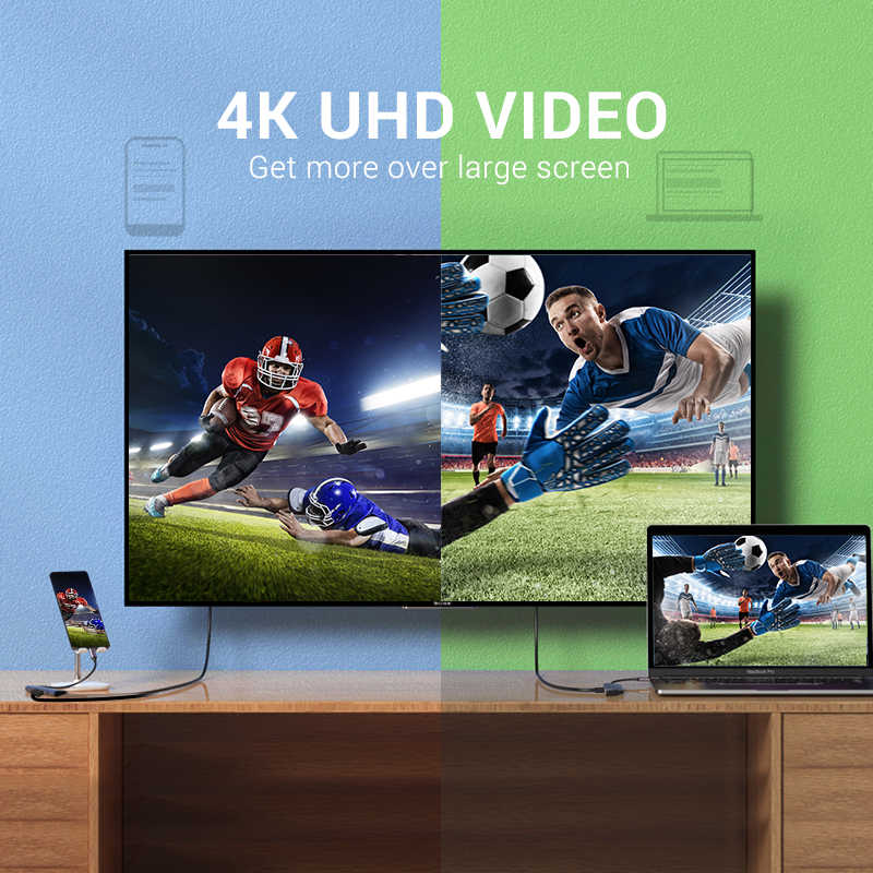 UGREEN 4K 6-in-1 USB C Hub 2 * USB 3.0 + USB-C + 4K HDMI Port + SD & TF Card Slot for Tablet PC Apple Samsung Huawei Phones - PH