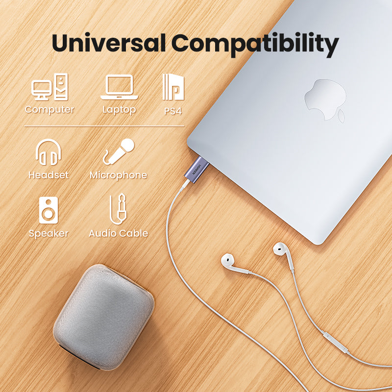 UGREEN USB External Sound Card USB to TRRS 3.5mm Adapter