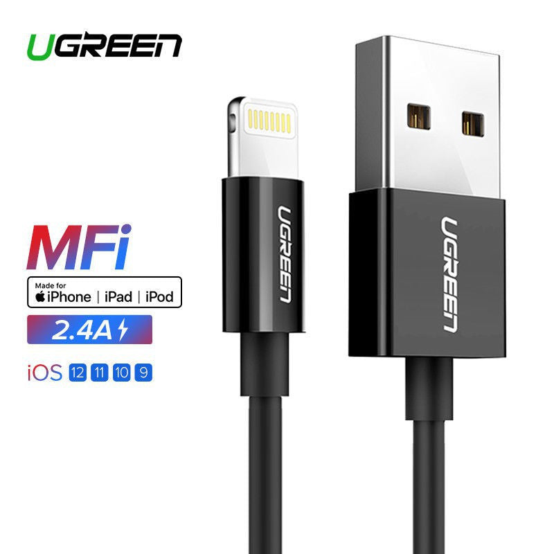 UGREEN USB MFi Certified Lightning cable with ABS case for Charging and Data Syncing