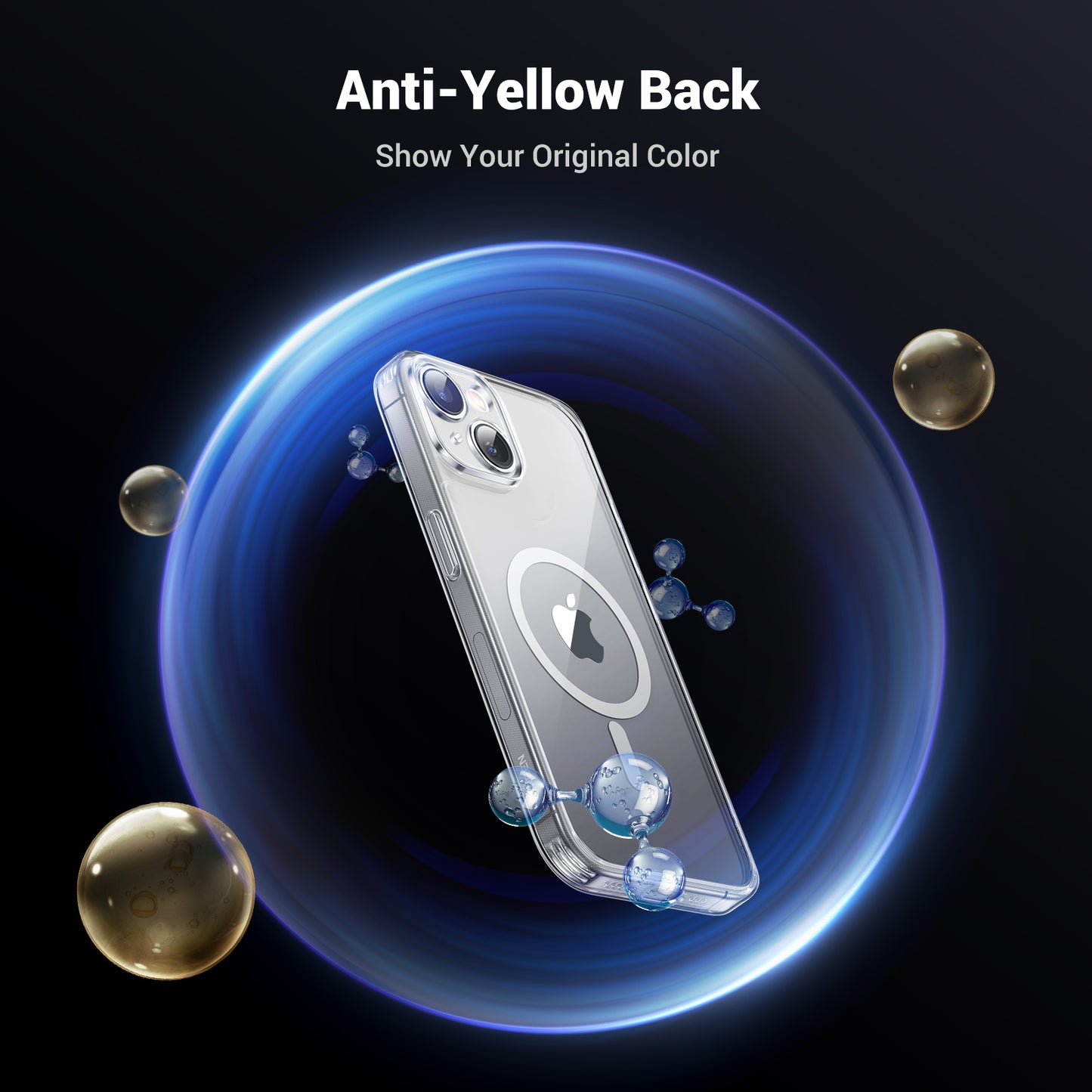 UGREEN Classy Clear Magnetic Protective Case for iPhone 15/ 15 Plus /5 Pro/ Pro Max - PH