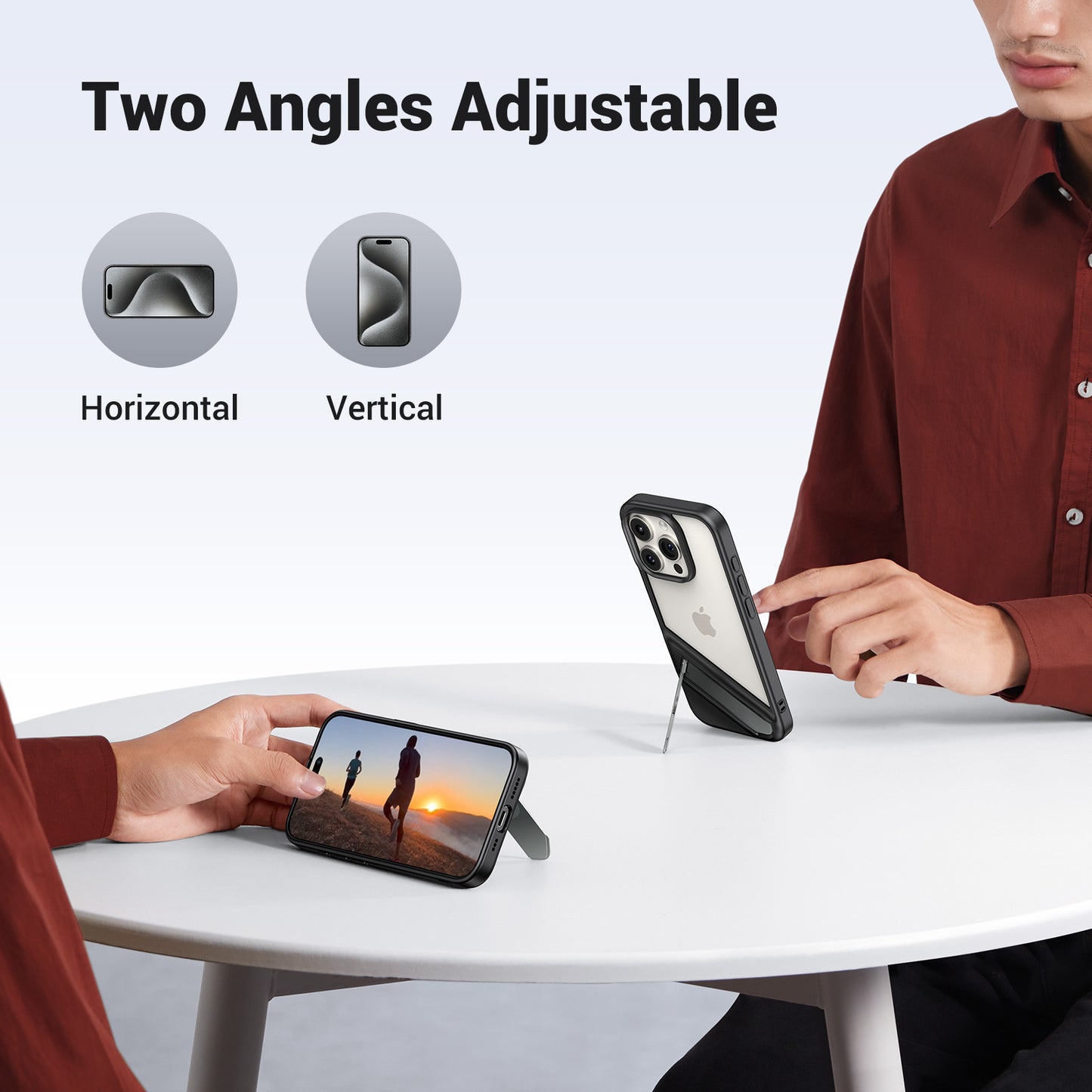 UGREEN Kickstand Protective Case for iPhone 15/ 15 Plus/ 15 Pro/ 15 Pro Max - PH