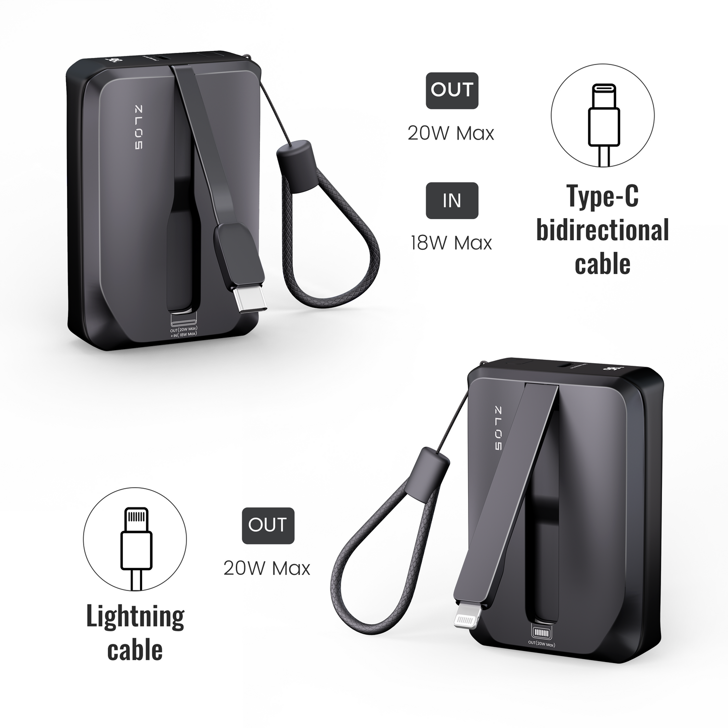 ZLOS Tiny 10000mAh 22.5W Fast Charging Power Bank - PH