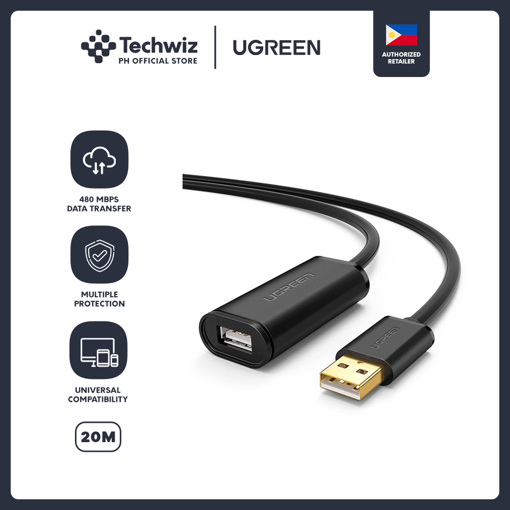 UGREEN USB 2.0 Active Extension Cable with Chipset