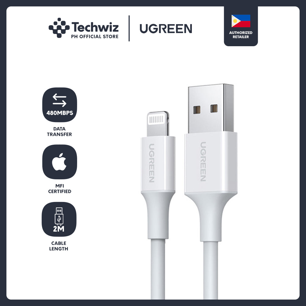UGREEN USB MFi Certified Lightning cable with ABS case for Charging and Data Syncing