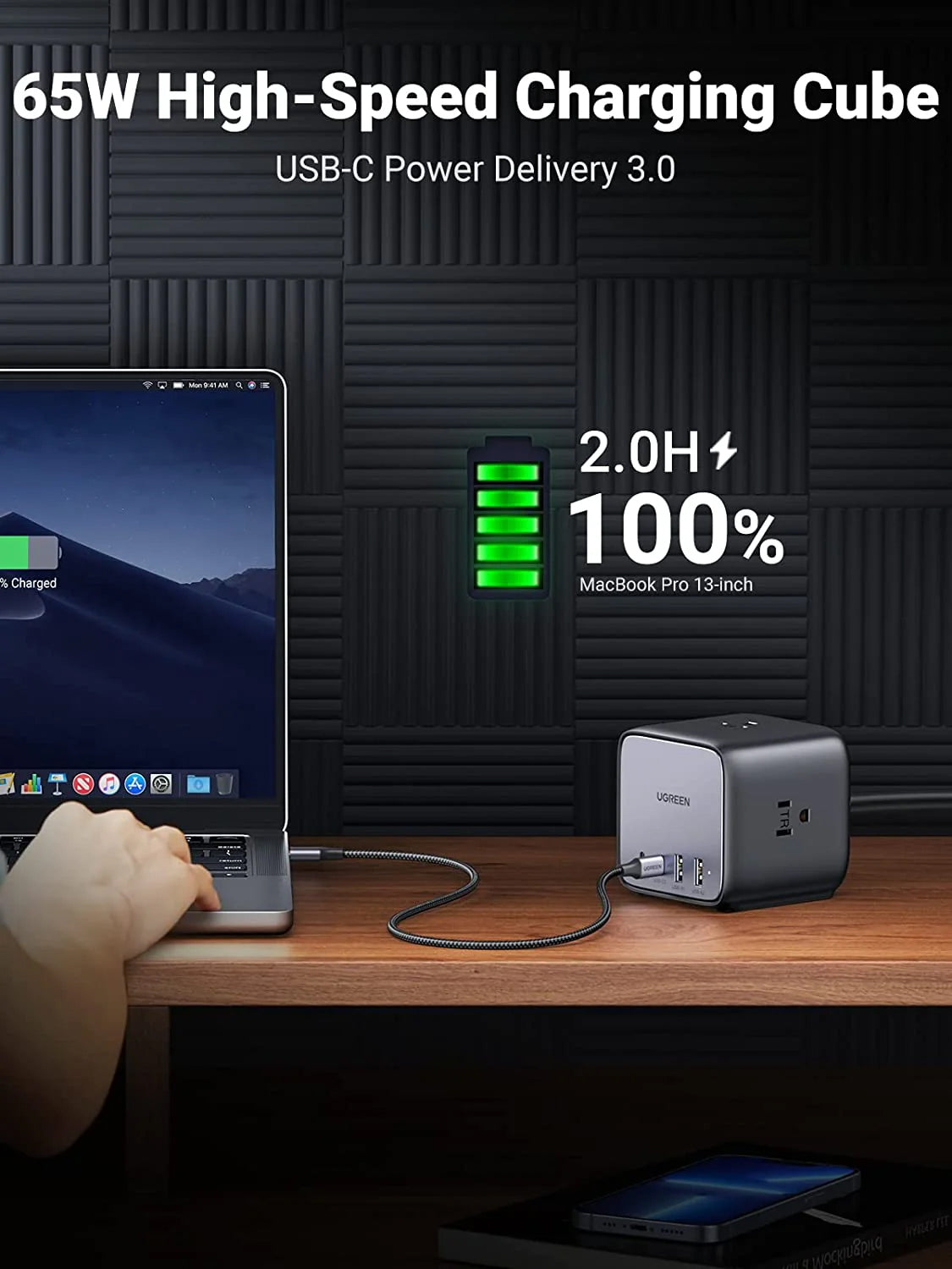 UGREEN Nexode 65W DigiNest Cube (2C2A)