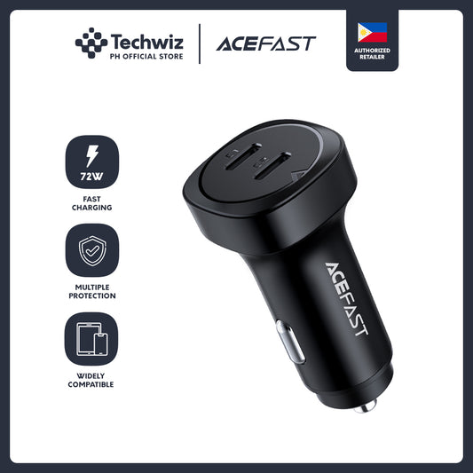 ACEFAST B2 72W Dual USB-C Metal Car Charger