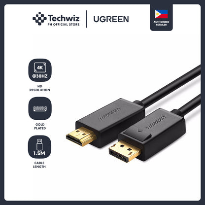 UGREEN 4K DP DisplayPort (Source) HDMI (Display) Cable - PH
