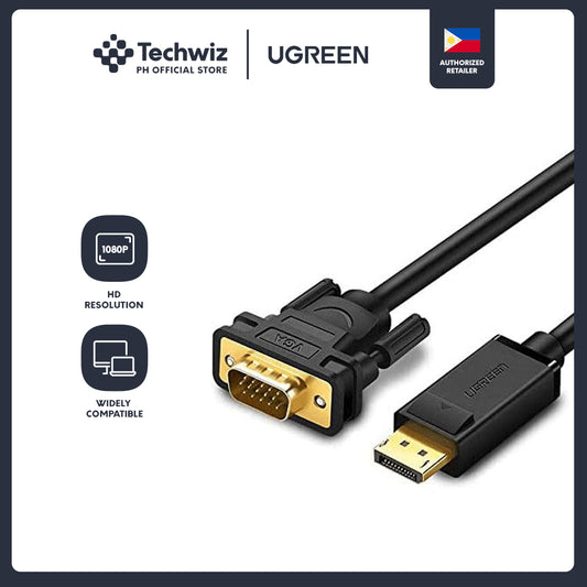 UGREEN 1.5M DP Displayport Male to VGA Male Cable for Projector Monitor TV