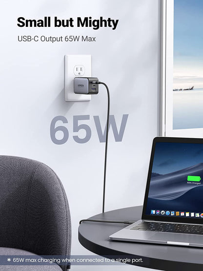 UGREEN Nexode 65W 3 Ports GaN 2C1A Fast Charger