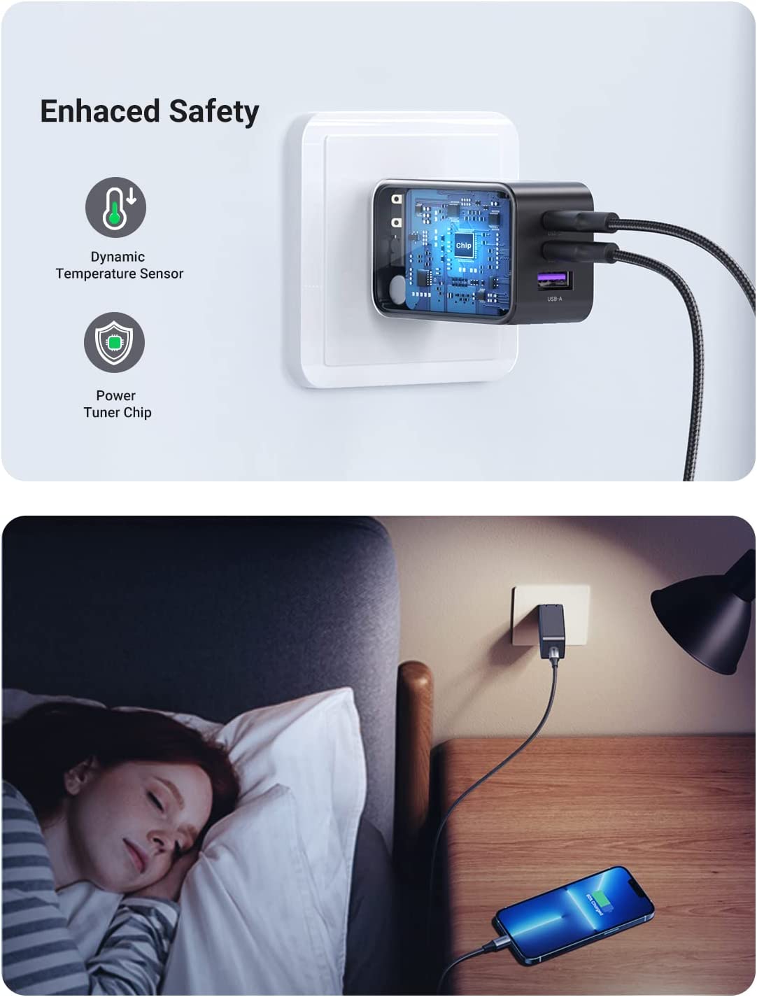 UGREEN Nexode 65W 3 Ports GaN 2C1A Fast Charger