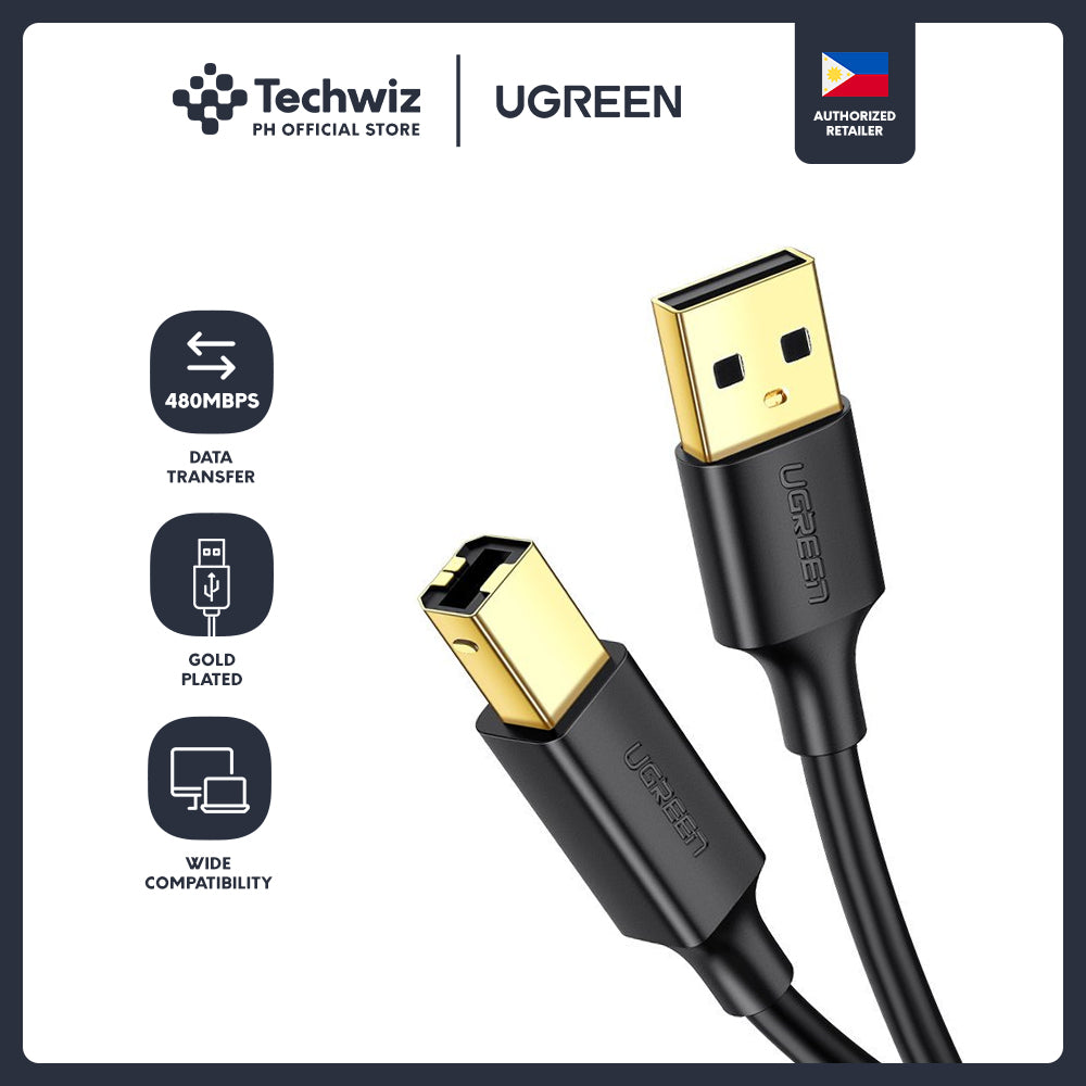 UGREEN USB 2.0 AM to BM Printer Cable