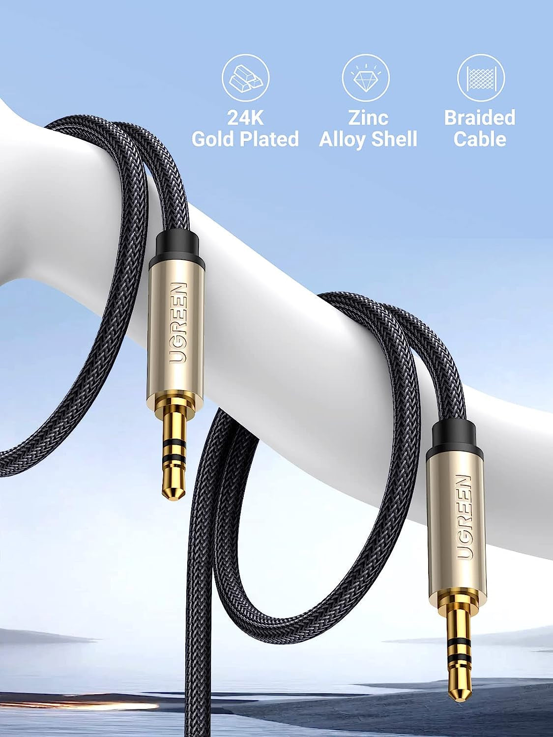 UGREEN 3.5mm Male to Male Aux Stereo Cable