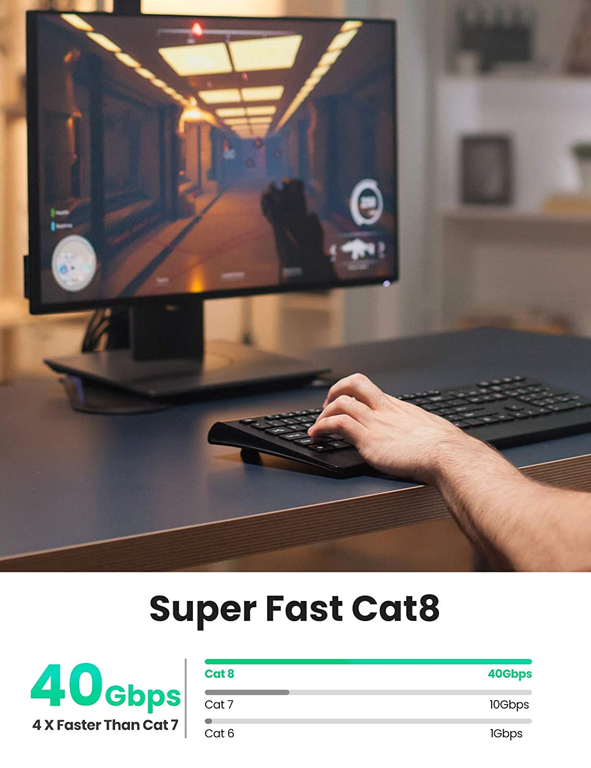 UGREEN CAT8 Ethernet Flat Cable