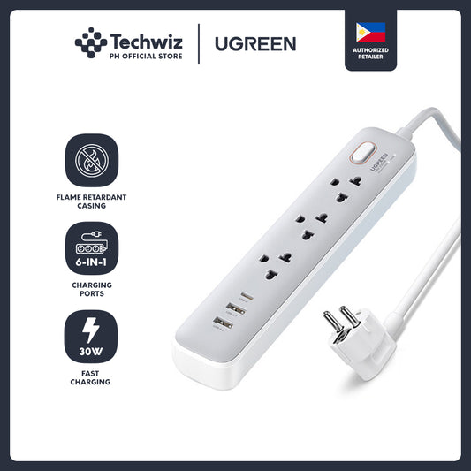 UGREEN 30W 3 AC Power Strip with Master Switch (2A1C) - PH