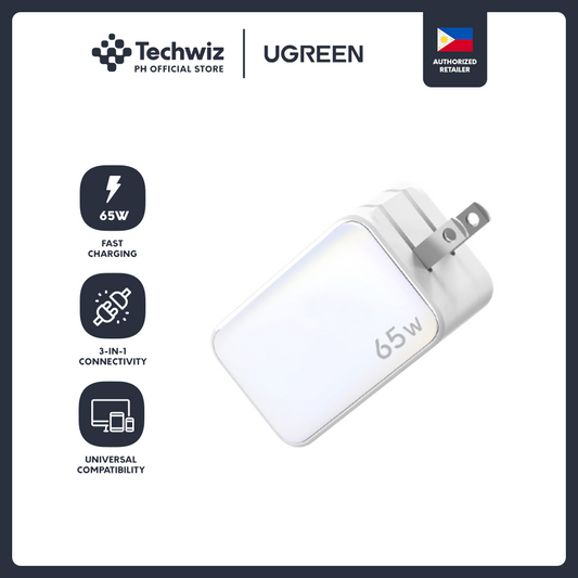 Ugreen 3-Port Nexode Gan Charger White 65w