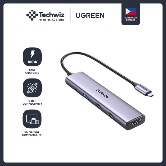 UGREEN USB C 5-in-1 Hub USB-C To HDMI + USB 3.0 +2 x USB  2.0 A +PD Power Converter