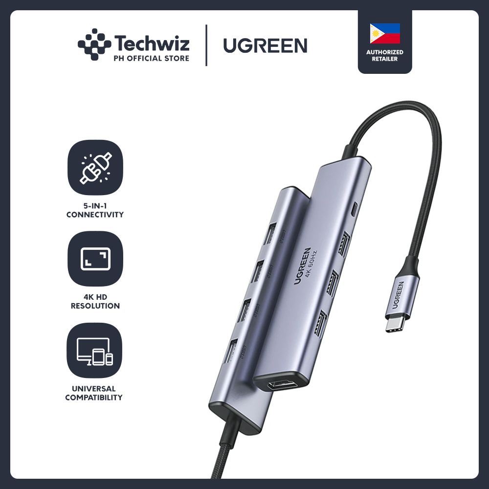 UGREEN USB C to HDMI | 3 USB A3.0 | PD 4k | 60hz 5 in 1 Hub