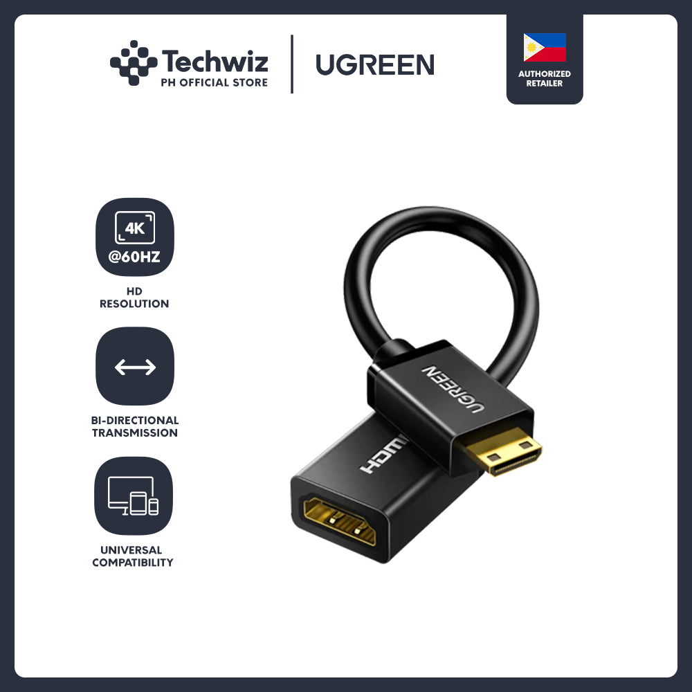 UGREEN 4K Mini HDMI Male to HDMI Female Adapter Cable 22cm