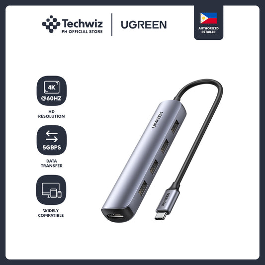 UGREEN USB-C to 4*USB 3.0+HDMI Adapter - PH