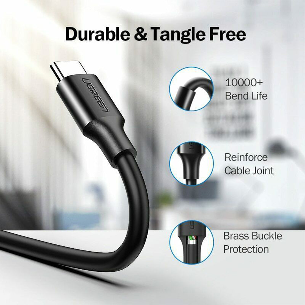 UGREEN USB 3.0 To USB C Cable Black for Android Charging and Data Cable