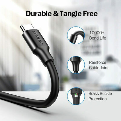 UGREEN USB 3.0 To USB C Cable Black for Android Charging and Data Cable