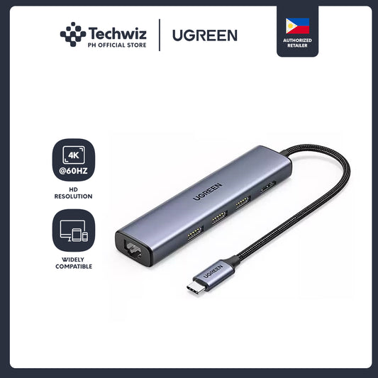 UGREEN USB-C to 3×USB3.0 + HDMI + RJ45 1000Mbps