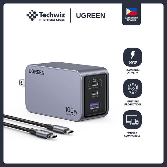 UGREEN NEXODE PRO 100W 3-Port GaN Fast Charger Set US - PH