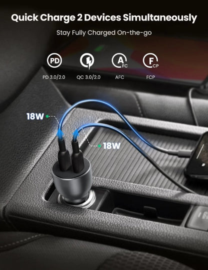 UGREEN USB C 50W PPS Aluminum Alloy Shell PD Fast Car Charger