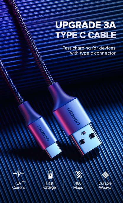 [Techwiz] UGREEN USB to USB-C 3A Fast Charging Data Cable - PH