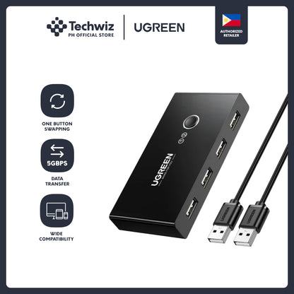 UGREEN 2 In 4 Out USB 2.0 Sharing Switch Box