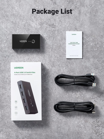 UGREEN 2 In 4 Out USB 2.0 Sharing Switch Box