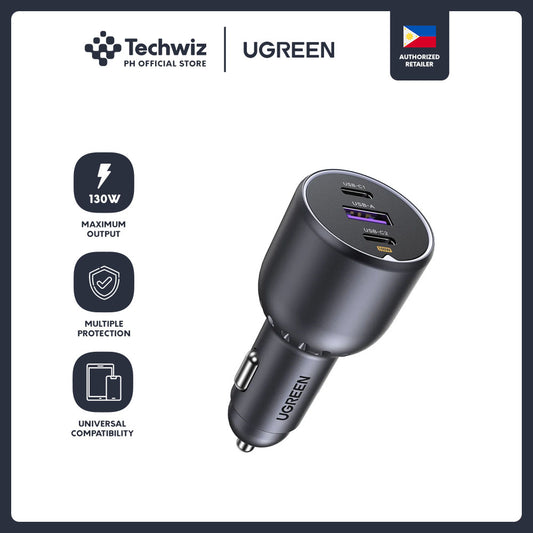 [Techwiz] UGREEN 130W 3-Port Fast Car Charger - PH