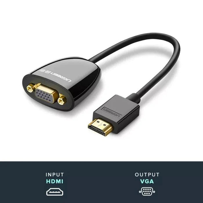 UGREEN HDMI Male to VGA Female Converter without Audio for Notebook Laptop Macbook Chromebook