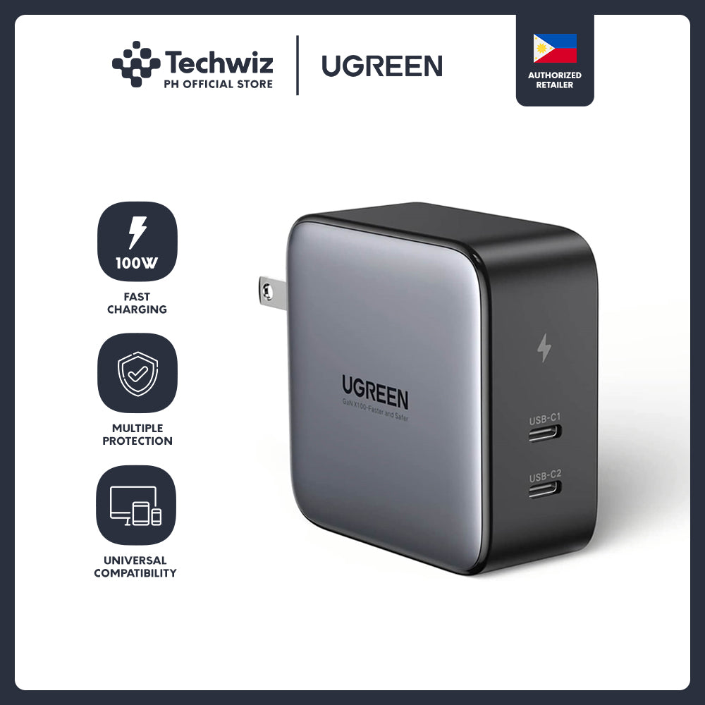 UGREEN Nexode 100W USB C Dual Port Wall Charger