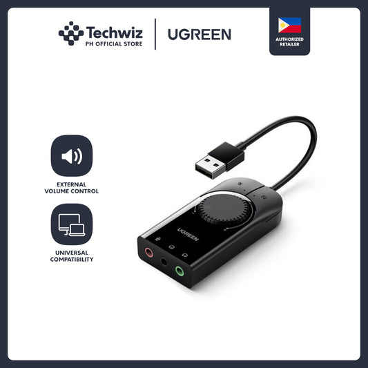 UGREEN USB External Stereo Sound Adapter w/ Voice Control & Mute Button