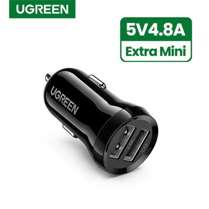 UGREEN Car Charger, Dual USB Car Charger with 24W 4.8A Car Charging Adapter Compatible for iPad Pro Air Mini, Samsung S10 S9 Note 20 Ultra, LG OnePlus Pixel