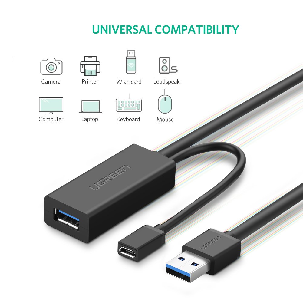 UGREEN USB 3.0 Extension Cable (Black)