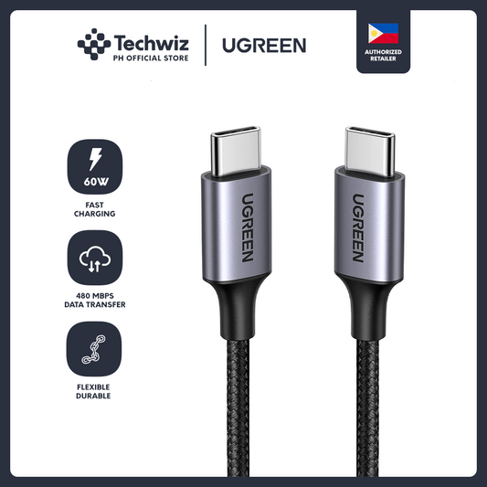 UGREEN USB-C 2.0 to USB-C 3A Data Cable Nylon Braided PD Cable 1M 60W