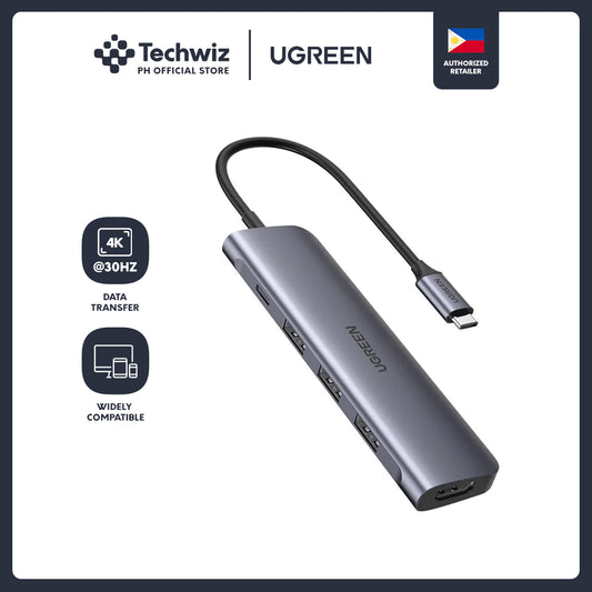 UGREEN USB C to HDMI + 3 USB Ports + PD Multifunction 5-in-1 Hub for Laptop Phone - PH