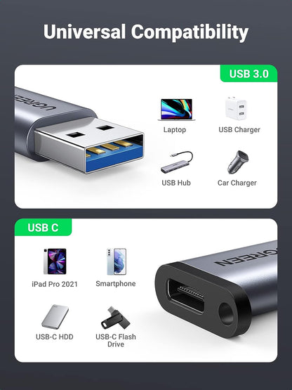 UGREEN USB C Female to USB 3.0 Male Converter for Laptops