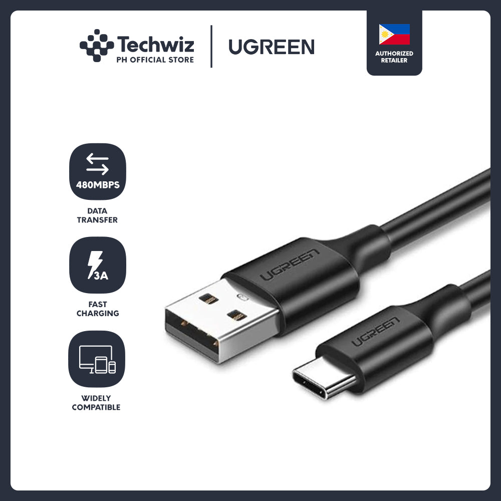 UGREEN USB 2.0 Male to USB-C Male Data and Charging Cable for Android Samsung Huawei