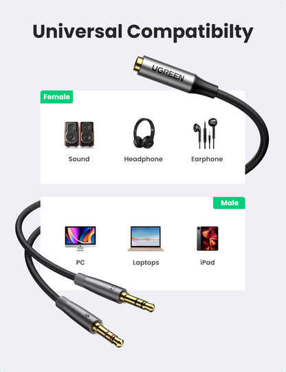 UGREEN 3.5mm Female Y Splitter to 3.5mm Mic and Audio Male Adapter