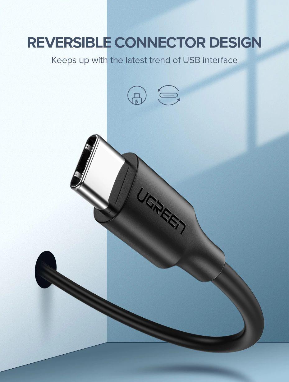 UGREEN USB 2.0 Male to USB-C Male Data and Charging Cable for Android Samsung Huawei