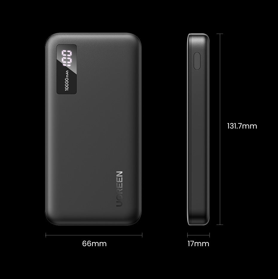 UGREEN 20w 10000mAh Two-way Fast Charging Power Bank Black - PH