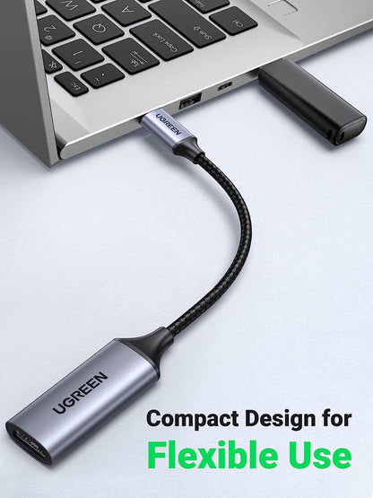 UGREEN USB C to HDMI Adapter Cable 4K 60Hz Aluminum Type C Thunderbolt 3 Converter Male to Female for MacBook Pro 2019, Samsung Note 10 S10 S9 S8 Plus iMac LG V50 V30 V20 XPS 15 13 Yoga 900