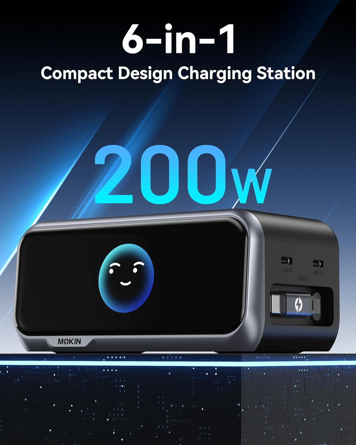 MOKiN 200W 6 in 1 Charging Station - PH